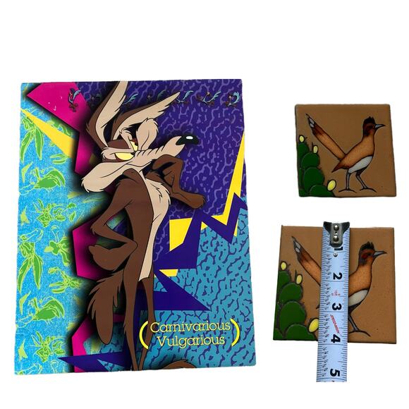 Masterworks Art Tiles Ceramic Roadrunner Bird Tile Trivet - Picture 2 of 4